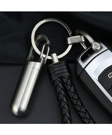 Stainless Steel Waterproof Pill Box Keychain - Mini Pill Organizer for Outdoor Travel - Buy Online on GoSupps.com