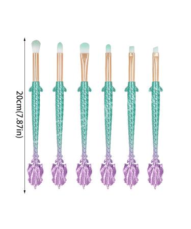 Premium Eye Makeup Brushes Set - 6 Soft Synthetic Eyeshadow Brushes for Blending Brows & Eyeliner - Perfect for All Skin Types - Buy Online on GoSupps.com