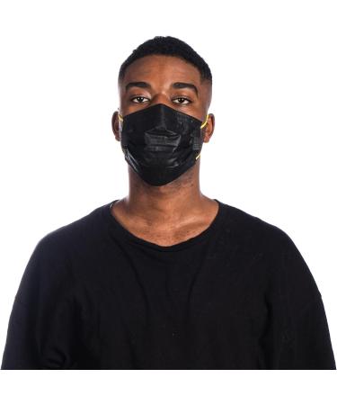 Buy MEDI SANT 50 Black Surgical Masks - Type IIR 3-Ply BFE 98% - International Shipping Available - Buy Online on GoSupps.com