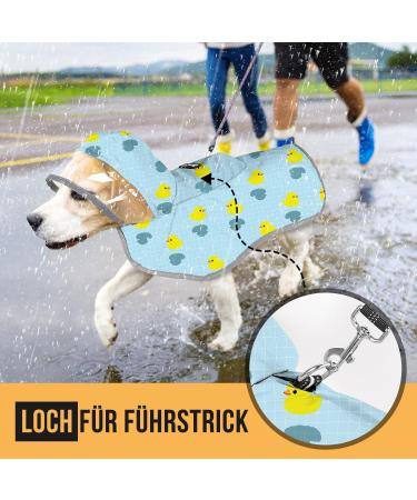 Slowton Waterproof Dog Raincoat - Transparent Double-Layer Jacket with Hood for Small to Large Dogs | Reflective Strip & Storage Bag Included - Buy Online on GoSupps.com