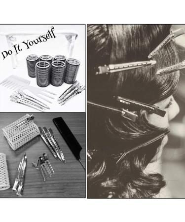 24 Pieces Silver Duck Bill Hair Clips - Metal Clamps & Combi Clips for Girls & Women - 3.3 Inch Alligator Curl Hair Clips with Holes for Hairdressing - Buy Online on GoSupps.com