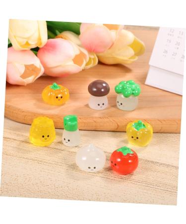 OFFSCH 8 Pcs Little Vegetable Doll Bell Peppers Sweet Peppers Broccoli Statue Cartoons Garlic Bonsai Artificial Vegetables for Decor Fairy Decor Mini Food Fake Vegetables Pumpkin Resin - Buy Online on GoSupps.com