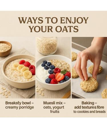  GiDeli GiDeli Oat Flakes 10 kg Delicate natural oat flakes No additives & neutral taste For porridge cereals and baking Also suitable as pet food - Buy Online on GoSupps.com