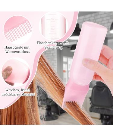 Hair Coloring Base & Applicator Set - 160ml Hair Oil Bottle with Shampoo Brush for Easy Scalp Massage & Dyeing - Buy Online on GoSupps.com