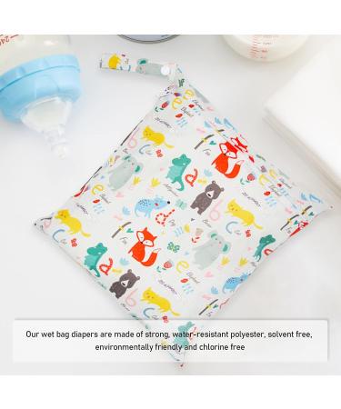 HDKAJL 2 PCS Reusable Nappy Bags - Animal Cartoon Patterns | Waterproof & Washable Wet Bags | Toddler Diaper Storage for Travel, Beach, Pool - Buy Online on GoSupps.com