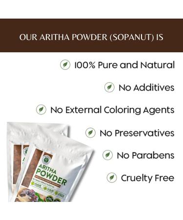 Buy Soapnut Powder (Aritha) - 100g | 100% Natural Organic Hair & Skin Conditioner | Non-GMO & Raw - Buy Online on GoSupps.com
