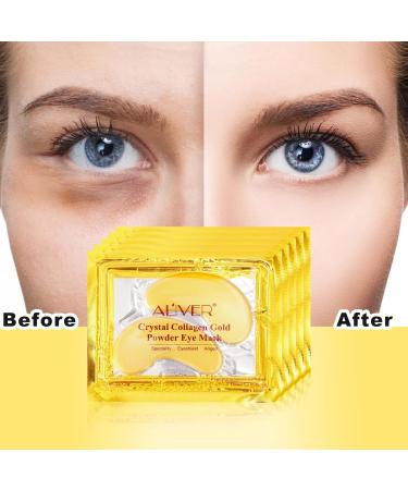 24K Gold Eye Pads - 25 Pairs for Dark Circles Anti-Aging with Hyaluronic Acid Collagen & B5 | Moisture-Giving & Reduces Puffiness - Buy Online on GoSupps.com