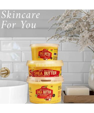 100% Ghana Unrefined Raw African Natural Shea Butter (Shifaa) Golden Smooth Grade A Raw - 250g. Good for Skin Hair Lips Moisturising Scars and Rashes Eczema. - Buy Online on GoSupps.com
