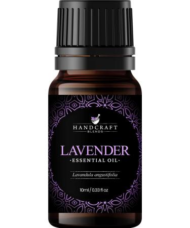 Handcraft Lavender Essential Oil - 100% Pure and Natural - Premium Therapeutic Essential Oil for Diffuser and Aromatherapy – 10 ml Lavender 0.33 Fl Oz (Pack of 1)