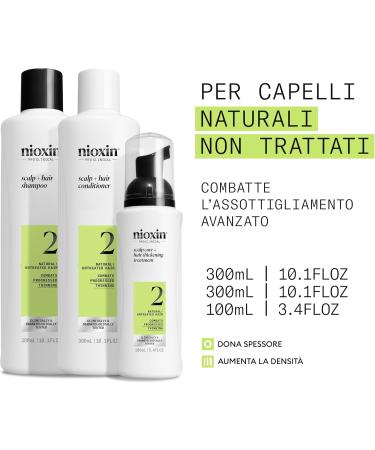Nioxin Sistema 2 ThreePhase Kit Shampoo 300ml Conditioner 300ml Treatment 100ml advanced thinning kit - Buy Online on GoSupps.com