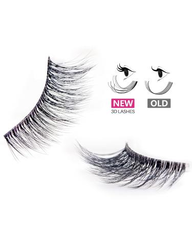 Dyafin 3D Eyelash Set - 4 Pairs of Natural Reusable Handmade Fake Lashes for Gorgeous Eyes - Buy Online on GoSupps.com