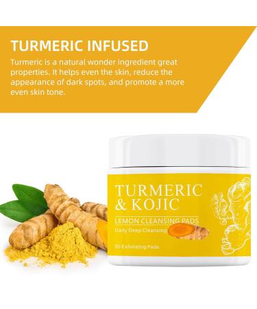 Buy Turmeric Cleansing Pads | Exfoliating Face Wash with Kojic Acid | Dark Spot Remover | International Shipping - Buy Online on GoSupps.com