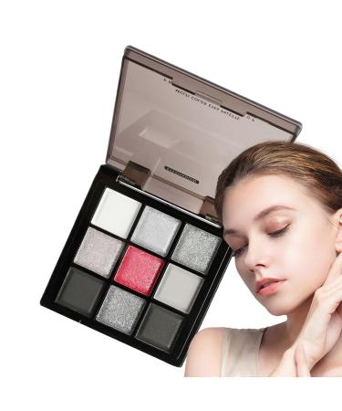 Dark Eyeshadow Palette Smokey Eyeshadow Palette Silver gray color eyeshadow eye makeup palette Blendable 9 colors highly pigmented long lasting for midnight masquerade
