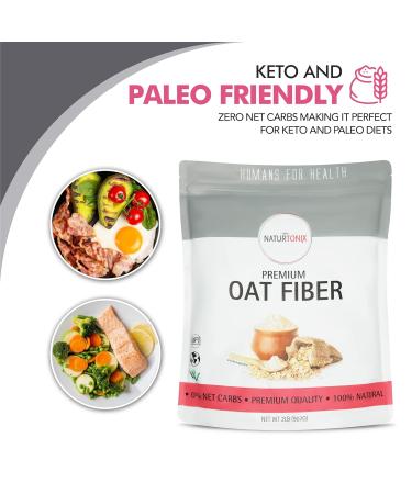 Naturtonix Premium Oat Fiber - Low Carb Flour Alternative - 1 lb Pack - Non-GMO, Vegan, Gluten Free - Keto Friendly - Buy Online on GoSupps.com