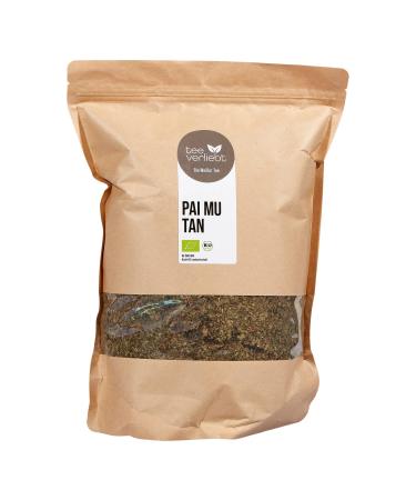 FRUTEG Organic Pai Mu Tan Tea 1000 g Cut | Organic white tea loose sliced sheets from controlled organic farming | Various fresh tea mix | White Tea Pai Mu Tan 1000g