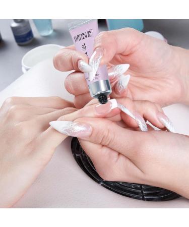 Nail Tips Glue Gel Long Lasting Nail Glue Base Gel Portable Modeling Gel Builder Sculpture Nail Glue Gel for Carving Nail Art Salon Home Use Welts - Buy Online on GoSupps.com