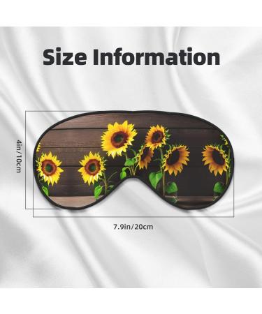 Three Sunflowers Wooden Sleep Mask | Adjustable Breathable & Fashionable Eye Mask for Comfortable Sleep | International Shipping Available - Buy Online on GoSupps.com
