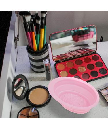 FRCOLOR Cleaning Pad Cosmetic Brush Scrubber Makeup Brush Scrubber Mat Brush Cleansing Pad Makeup Brush Washing Bowl Silicone Makeup Brush Beauty Tool Cleaner Beauty Tools Silica Gel Fold 14.5x11cm Pink - Buy Online on GoSupps.com