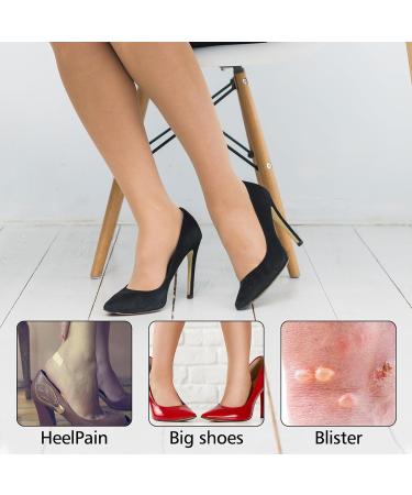 WLLHYF Heel Pads 2 Pairs - Self-Adhesive Shoe Repair and Anti-Slip Grips for Men and Women - Black - Buy Online on GoSupps.com