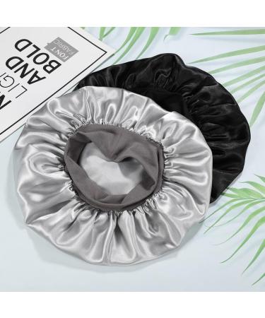 2 Pack Satin Bonnet Sleep Cap for Women - Night Sleep Caps for Comfortable Hair Care | Ideal Sleeping Headwear - Buy Online on GoSupps.com