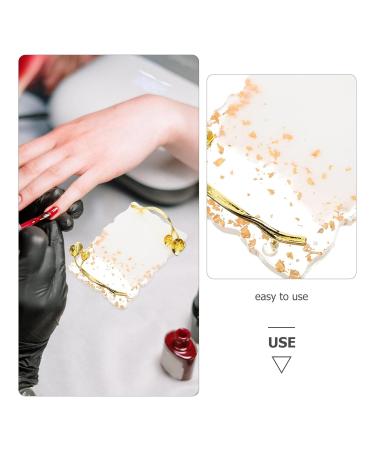 Baluue Resin Nail Art Palette | Gold Handle Nail Holder & Mixing Tool for Gel Nails | Versatile Makeup & Dessert Display Board - Buy Online on GoSupps.com