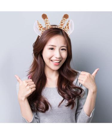 6pcs Giraffe Headband - Plush Animal Ears for Birthday & Halloween Costumes | Fun Giraffe Horns Hair Accessories - Buy Online on GoSupps.com