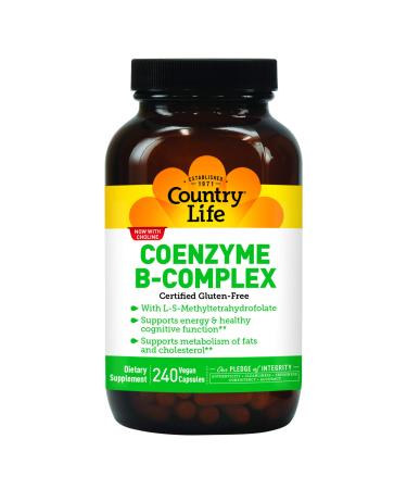 Country Life Coenzyme B-Complex Caps 240 Vegan Capsules