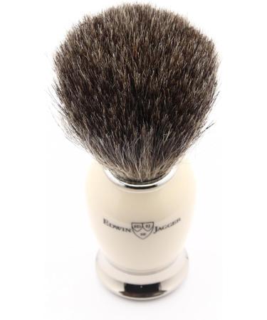 Edwin Jagger Imitation Ivory Pure Badger Shaving Brush - Ideal for Shaving Cream or Soap - Men's Shaving Brush in Ivory - Buy Online on GoSupps.com