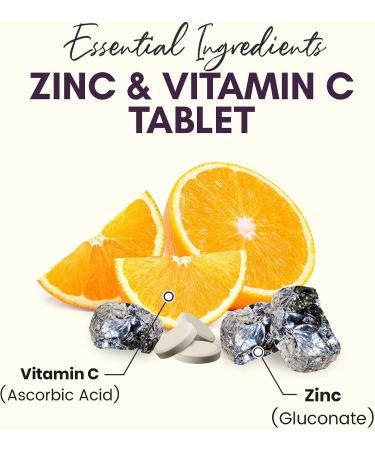 Zealthy Life Zinc + Vitamin C 500mg - 120 Tablets - Buy Online on GoSupps.com