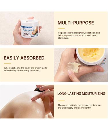 Cocoa Butter Cream for Body & Face Skin Nourishing Deep Moisturising Body Cream Cocoa Butter Moisturiser for Dry Sensitive Skin 100g - Buy Online on GoSupps.com