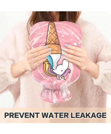Buy Naanle Cute Ice Cream Unicorn Heat Bottle - 2L Transparent Hot Water Bottle for Bed Hand & Feet Warmer Pain Relief & Cold Therapy - International Shipping Available - Buy Online on GoSupps.com
