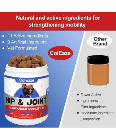 ColEaze Glucosamine for Dogs 200 Count Joint Supplement for Dogs with Glucosamine Chondroitin MSM Turmeric Hip & Joint Health Lamb Flavor - Buy Online on GoSupps.com