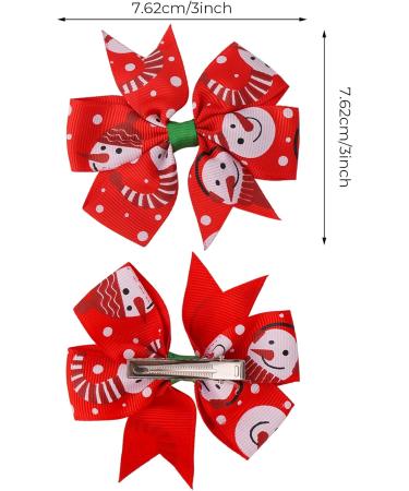 Sibba Hair Bows 3 Inch Toddler Red Green Alloy Clips 12 Pieces Braid Barrettes Ponytail Alligator Headwear Headpiece Lolita Halloween Christmas Easter Party Easter Party Accessories For Girls Christmas Pattern - Buy Online on GoSupps.com