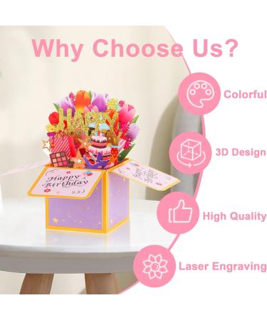 Yolidas Personalised Birthday Hampers for Women - Unique Gifts for Mom, Sister, Wife, Girlfriend, Daughter - Pink - Buy Online on GoSupps.com