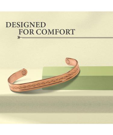 Buy Sabona Tudor Copper Magnetic Bracelet - Small 5.5 Brown Wristband for Health & Style - Buy Online on GoSupps.com