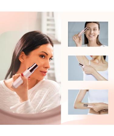 GURELAX Women's Face Hair Remover - Battery-Operated LED Light Epilator 18K Gilded Head Pink - Effective Hair Removal for All Ages - Buy Online on GoSupps.com