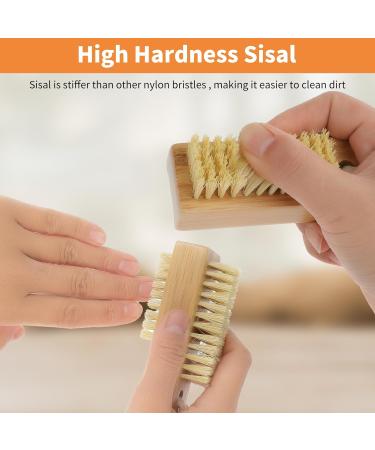 Amaxiu Wooden Nail Brush 2PCS - Double Sided Scrub Brush for Fingernail Cleaning - Buy Online on GoSupps.com