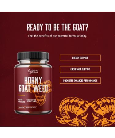 Horny Goat Weed Herbal Extracts - Horny Goat Weed for Men and Womens Energy Support with Maca Root Tribulus Terrestris and Saw Palmetto - Buy Online on GoSupps.com
