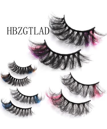 AMSDCN Luxury 3D Colored False Eyelashes Wholesale - 7/4 Pairs Dramatic and Colorful Mink Lashes (E02) - Buy Online on GoSupps.com