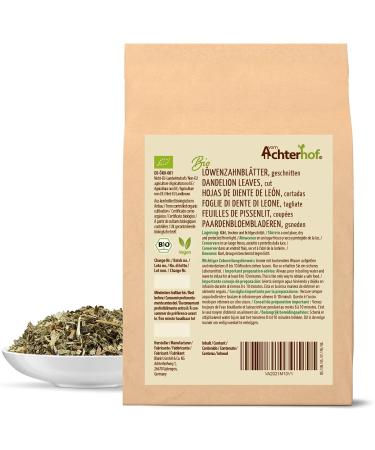 Dandelion Leaves Cut Bio 100g - Organic Dried Herb for Tea | Achterhof Premium Quality - Buy Online on GoSupps.com
