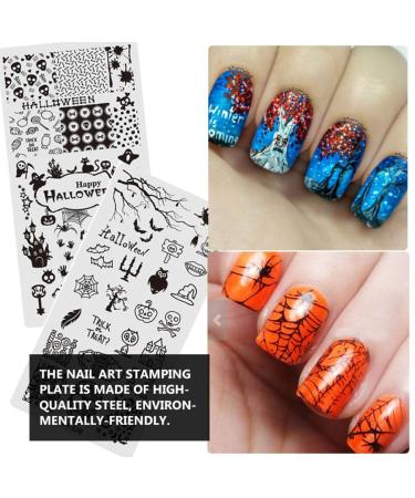  Minkissy Halloween Nail Stamp Kit 8 Ghost & Skull Image Plates for Nail Art Stamping Kit for Spooky Manicures  - Buy Online on GoSupps.com