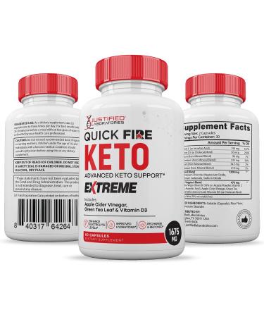(3 Pack) Quick Fire Keto ACV Extreme Pills 1675MG Keto Support Blend Alternative to QuickFire Keto Gummies Includes Apple Cider Vinegar Extra Virgin Olive Oil Powder Green Tea Leaf 180 Capsules - Buy Online on GoSupps.com