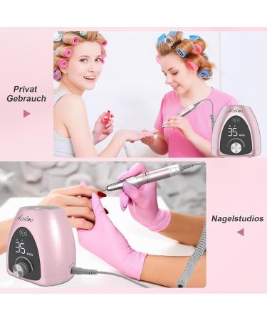Nail Milling Mills 35000 RPM | 6-in-1 Electric Nail Cutter & Manicure Set with LED Display - Safe for Beginners & Professionals | Rosagold - Buy Online on GoSupps.com