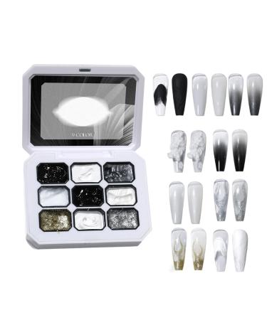 Gel de peinture pour ongles Ensemble cosm tique 9 grilles d grad longue dur e kit de peinture professionnel pour sculpture des ongles | Pigment facile appliquer pour les d butants les salons