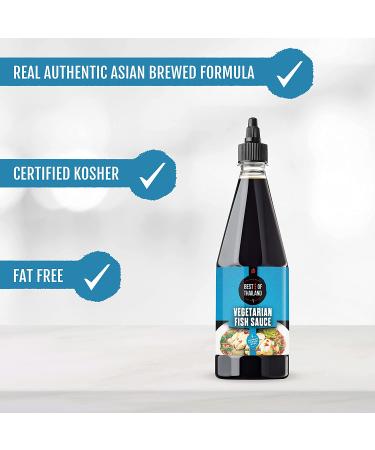 Thailand Vegetarian Fish Sauce 2-Pack - Authentic Asian Vegan Sauces | Kosher & Fat-Free | 23.65 Fl Oz - Buy Online on GoSupps.com