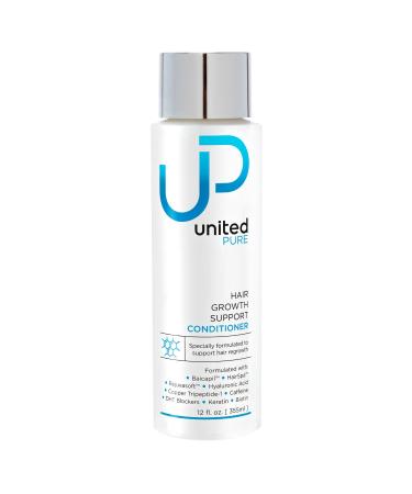 United Pure Hair Growth Support Conditioner, 12 Ounce | DHT Blocking Anti Hair Loss | w/Baicapil, Rejuvasoft, HairSpa, Biotin | Hyaluronic Acid, Keratin, Copper Tri-Peptide 1, Saw Palmetto & More