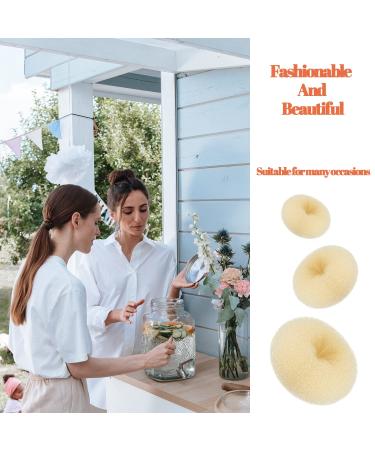 Golden Donut Hair Bun Maker Set - 7pcs Stunner Cat Hair Ring Style Doughnut Shaper for Perfect Buns - Buy Online on GoSupps.com