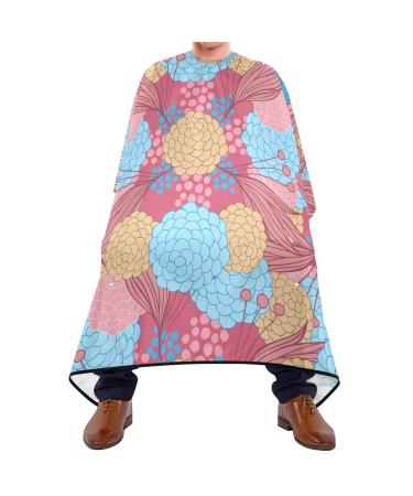 Waterproof Barber Cape -Colorful Flower Pattern6 Cheetah Haircut Bib for Men Unisex Hair Cutting Cape(8rp1a)