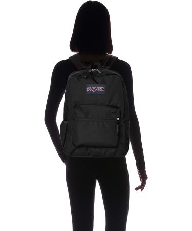 JanSport Cross Town School Backpack - Black | 17 x 12.5 x 6 | Simple Bookbag for Girls, Boys, Adults | 1 Main Compartment, Front Utility Pocket | Premium School Accessories - Buy Online on GoSupps.com