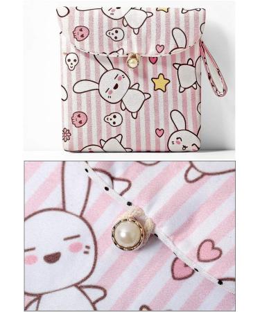 Zaagot Women Girl ute Portable Sanitary Pad Pouch Napkin Towel Holder Organizer onven Cotton and Linen - Buy Online on GoSupps.com